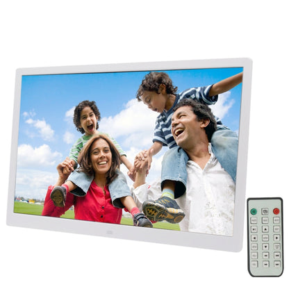 17.0 inch LED Display Digital Photo Frame with Holder / Remote Control, Allwinner Technology, Support USB / SD Card Input / OTG, US/EU/UK Plug(White) - Consumer Electronics by buy2fix | Online Shopping UK | buy2fix