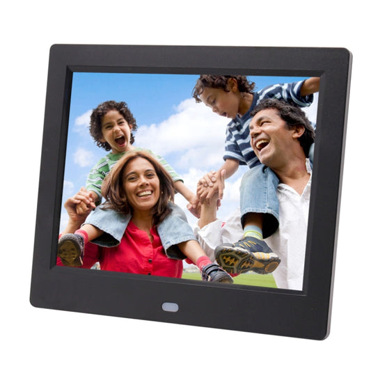 AC 100-240V 8 inch TFT Screen Digital Photo Frame with Holder & Remote Control, Support USB / SD Card Input (Black) by buy2fix