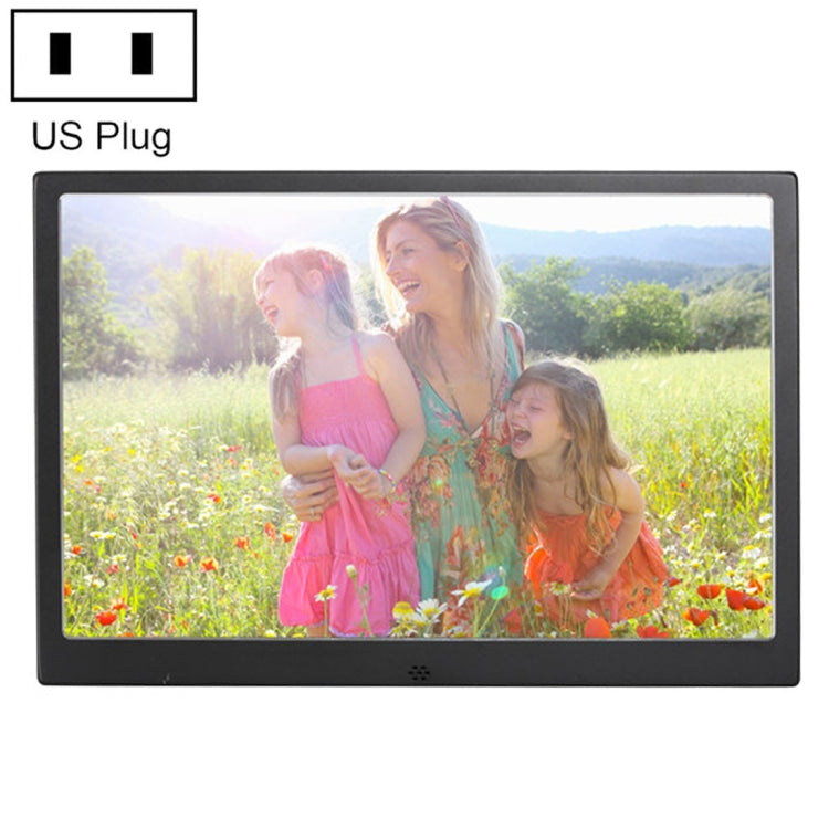 HSD1202 12.1 inch 1280x800 High Resolution Display Digital Photo Frame with Holder and Remote Control, Support SD / MMC / MS Card / USB Port, US Plug(Black) - Consumer Electronics by buy2fix | Online Shopping UK | buy2fix