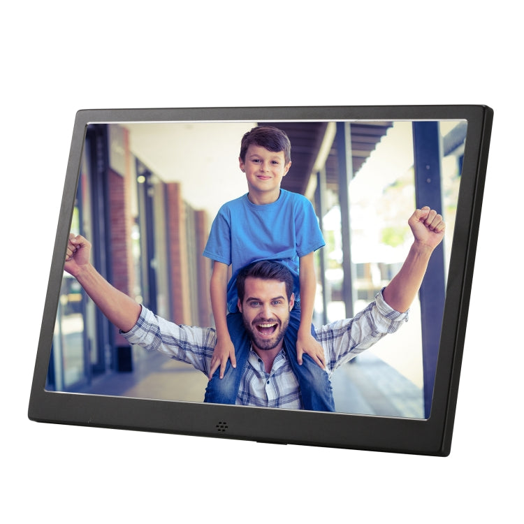 HSD1504 15.4 inch LED 1280x800 High Resolution Display Digital Photo Frame with Holder and Remote Control, Support SD / MMC / MS Card / USB Port, EU Plug(Black) - Consumer Electronics by buy2fix | Online Shopping UK | buy2fix