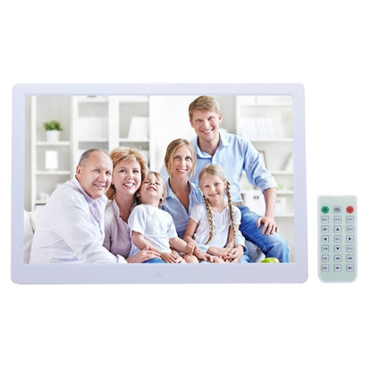 13 inch LED Display Digital Photo Frame with Holder & Remote Control, Allwinner F16, Support SD / MS / MMC Card and USB(White) - Consumer Electronics by buy2fix | Online Shopping UK | buy2fix