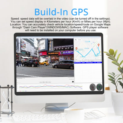 GS63H Car DVR Camera 2.4 inch LCD Screen HD 2880 x 2160P 150 Degree Wide Angle Viewing, Support Motion Detection / TF Card / G-Sensor / GPS / WiFi / HDMI(Black) by buy2fix