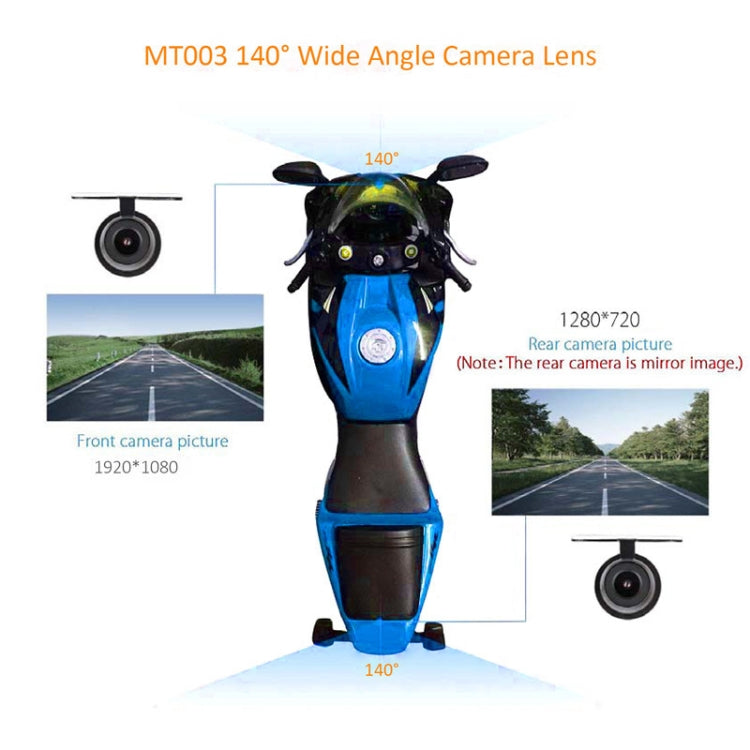 4 inch HD WIFI Dual Lens 1080P Waterproof Motorcycle Driving Recorder - Electrical Instruments by buy2fix | Online Shopping UK | buy2fix