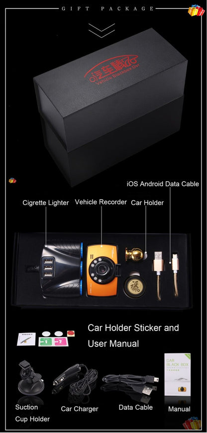 Generalplus 720P VGA 2.4 inch LCD Screen Display Car DVR Recorder, Support Loop Recording / Motion Detection / Night Vision Function by buy2fix