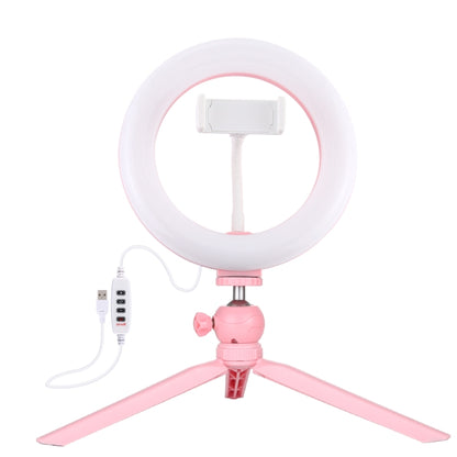 PULUZ 7.9 inch 20cm Light + Desktop Tripod Mount USB 3 Modes Dimmable Dual Color Temperature LED Curved Light Ring Vlogging Selfie Beauty Photography Video Lights with Phone Clamp(Pink) - Consumer Electronics by PULUZ | Online Shopping UK | buy2fix