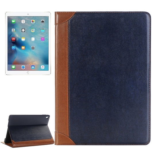 Book Style Polished Surface Horizontal Flip Leather Case with Holder & Card Slots & Wallet for iPad Pro 9.7 inch(Dark Blue) by buy2fix