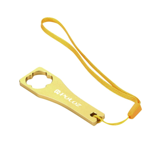 PULUZ CNC Aluminum Alloy Tighten Screw Cap Wrench Tool for GoPro Hero11 Black / HERO10 Black / HERO9 Black / HERO8 Black / HERO7 /6 /5 /5 Session /4 Session /4 /3+ /3 /2 /1, Xiaoyi and Other Action Cameras(Gold) by PULUZ