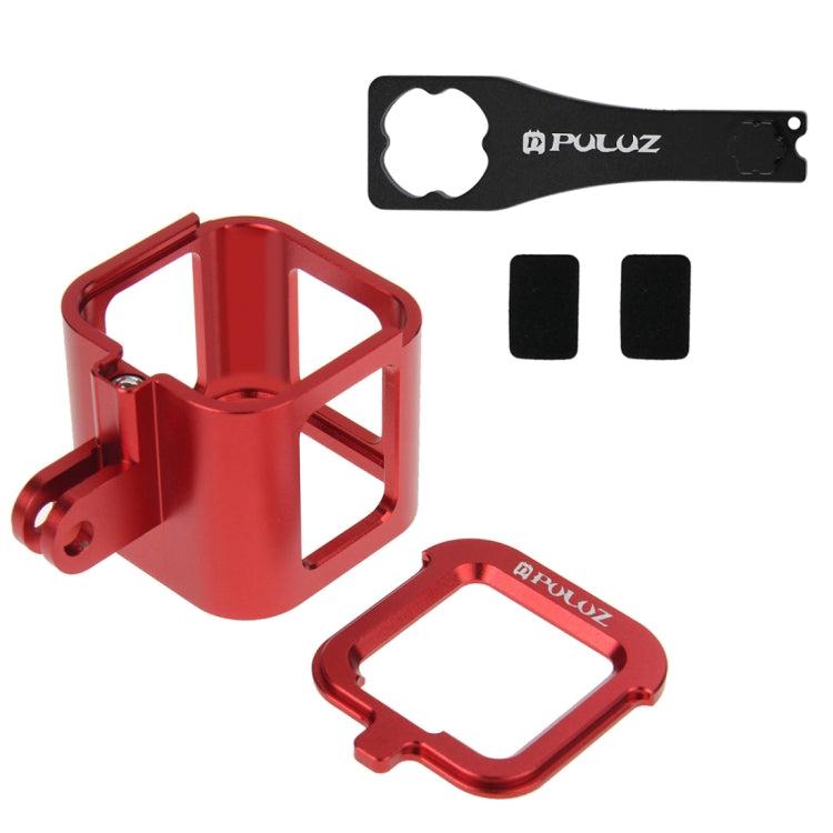 PULUZ Housing Shell CNC Aluminum Alloy Protective Cage with Insurance Frame for GoPro HERO5 Session /HERO4 Session /HERO Session(Red) - Metal Cases by PULUZ | Online Shopping UK | buy2fix