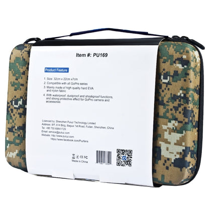 PULUZ Camouflage Pattern Waterproof Carrying and Travel Case for for GoPro Hero11 Black / HERO10 Black / HERO9 Black / HERO8 Black / HERO7 /6 /5 /5 Session /4 Session /4 /3+ /3 /2 /1, DJI Osmo Action  ... Cameras Accessories, Large Size: 32cm x 22cm x 7cm - DJI & GoPro Accessories by PULUZ | Online Shopping UK | buy2fix