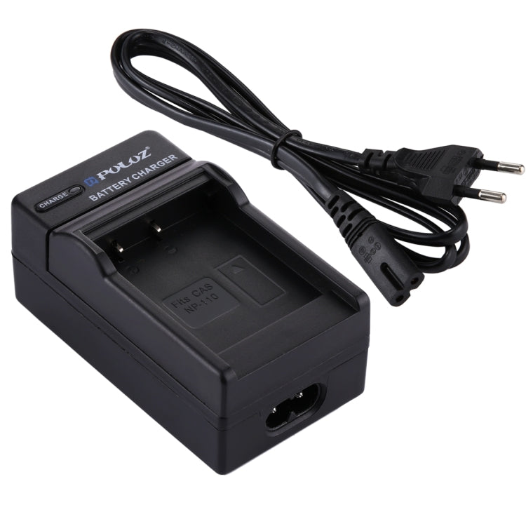 PULUZ EU Plug Battery Charger with Cable for Casio NP-110 Battery - Battery Wall Charger by PULUZ | Online Shopping UK | buy2fix