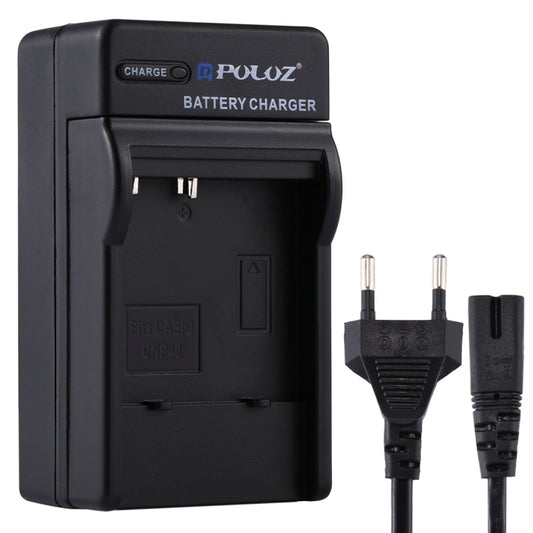 PULUZ EU Plug Battery Charger with Cable for CASIO CNP40 Battery - Battery Wall Charger by PULUZ | Online Shopping UK | buy2fix