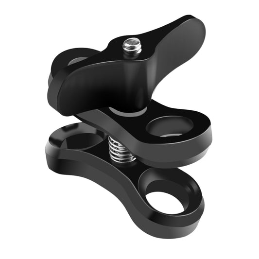 PULUZ Ball Clamp Close Hole Diving Camera Bracket CNC Aluminum Spring Flashlight Clamp for Diving Underwater Photography System(Black) by PULUZ