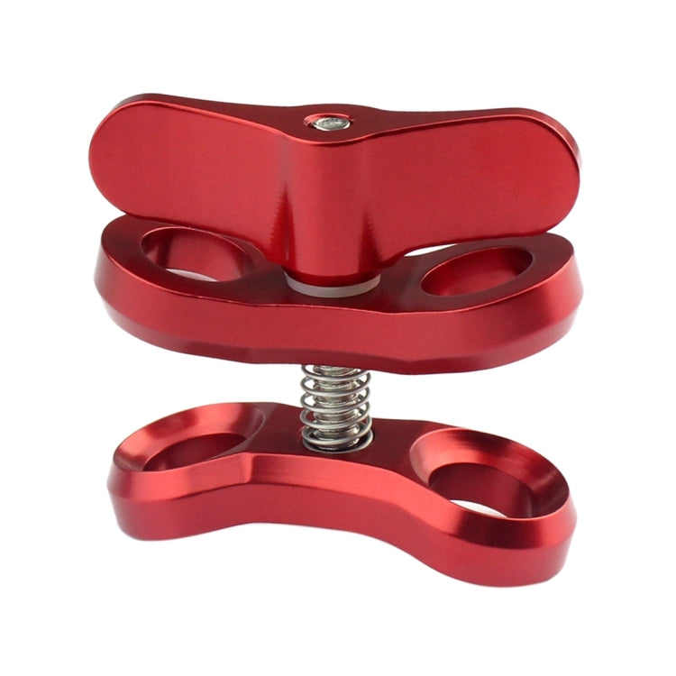 PULUZ Ball Clamp Close Hole Diving Camera Bracket CNC Aluminum Spring Flashlight Clamp for Diving Underwater Photography System(Red) - Camera Accessories by PULUZ | Online Shopping UK | buy2fix