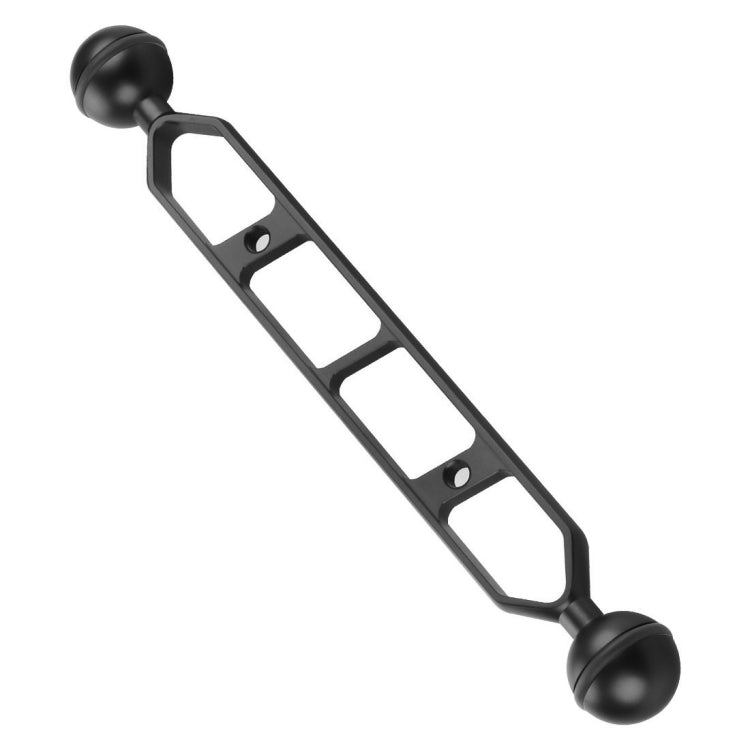 PULUZ 9.0 inch 22.8cm Aluminum Alloy Dual Balls Arm, Ball Diameter: 25mm(Black) - Camera Accessories by PULUZ | Online Shopping UK | buy2fix