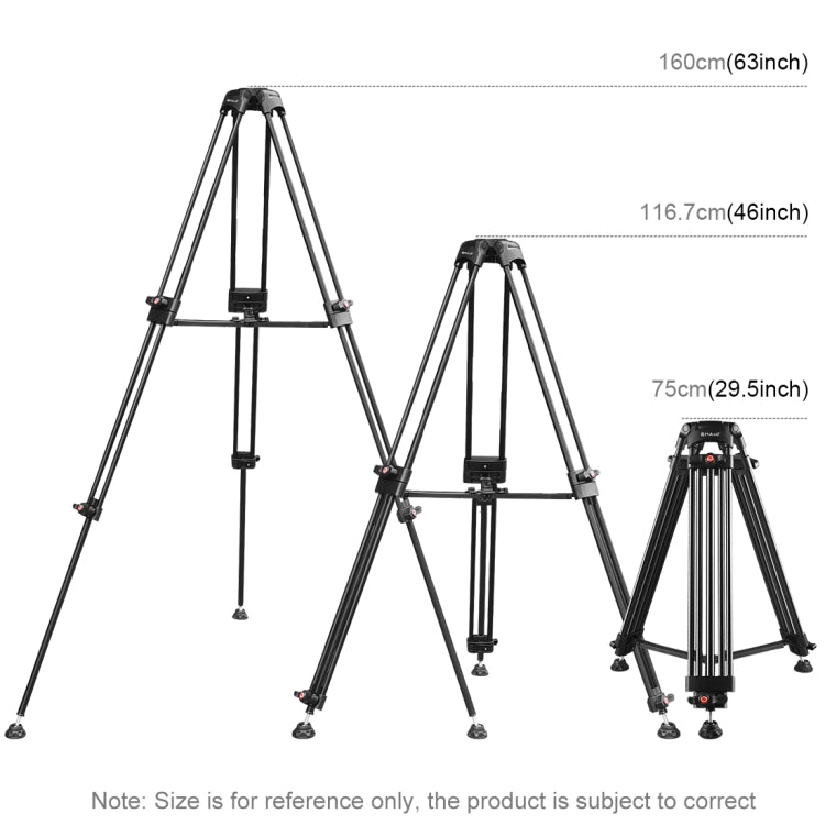 PULUZ Professional Heavy Duty Camcorder Aluminum Alloy Tripod - Camera Accessories by PULUZ | Online Shopping UK | buy2fix