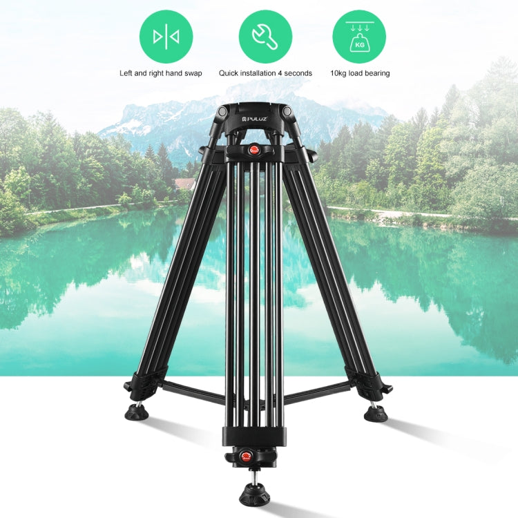 PULUZ Professional Heavy Duty Camcorder Aluminum Alloy Tripod - Camera Accessories by PULUZ | Online Shopping UK | buy2fix