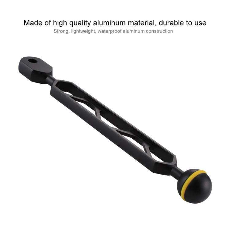 PULUZ 8 inch 20.3cm Aluminum Alloy Ball Arm for Underwater Torch / Video Light, Ball Diameter: 2.5cm - Camera Accessories by PULUZ | Online Shopping UK | buy2fix