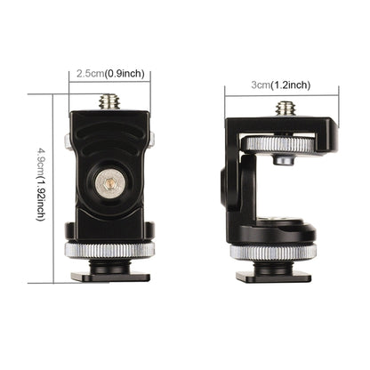 PULUZ Panorama Damping Two-dimensional Hot Shoe Head Multi-function Bracket - Camera Accessories by PULUZ | Online Shopping UK | buy2fix