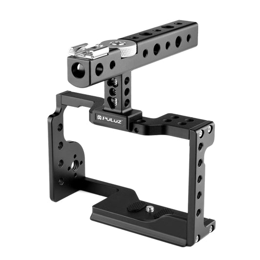 PULUZ Video Camera Cage Stabilizer with Handle for Sony A6600 / ILCE-6600(Black) - Camera Accessories by PULUZ | Online Shopping UK | buy2fix