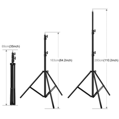 PULUZ 2.8m Height Foldable 3 Sections Tripod Mount Light Holder for Photography Video Light / Backdrop Light - Camera Accessories by PULUZ | Online Shopping UK | buy2fix