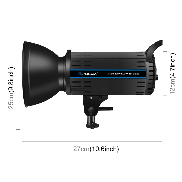 PULUZ 150W Studio Video Light 5600K Monochromatic Temperature Built-in Dissipate Heat System with Remote Control(EU Plug) - Camera Accessories by PULUZ | Online Shopping UK | buy2fix