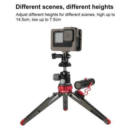 PULUZ Desktop Vlogging Live Tripod Holder with Cold Shoe Bases for DSLR & Digital Cameras, Adjustable Height: 7.5-14.5cm - Camera Accessories by PULUZ | Online Shopping UK | buy2fix