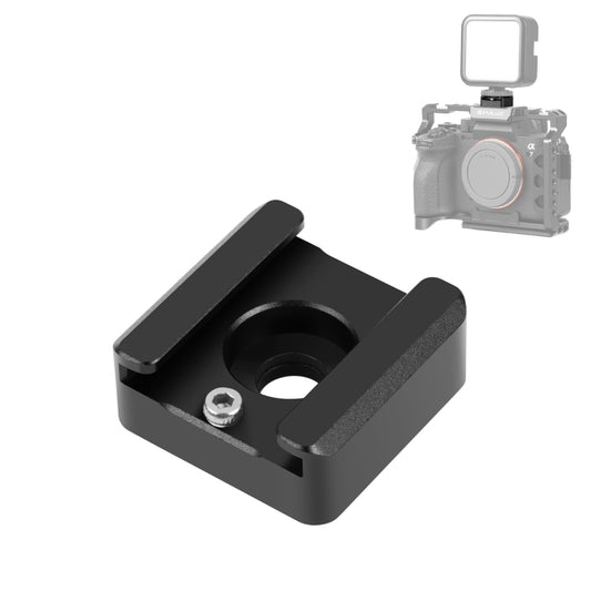 PULUZ Expand Cold Shoe Mount Adapter Microphone Flash Light Aluminum Alloy Holder Bracket (Black) - Camera Accessories by PULUZ | Online Shopping UK | buy2fix