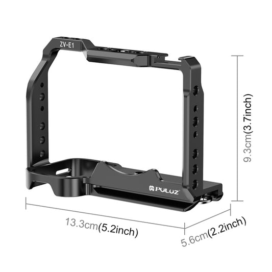 For Sony ZV-E1 PULUZ Aluminum Alloy Camera Cage Stabilizer (Black) by PULUZ