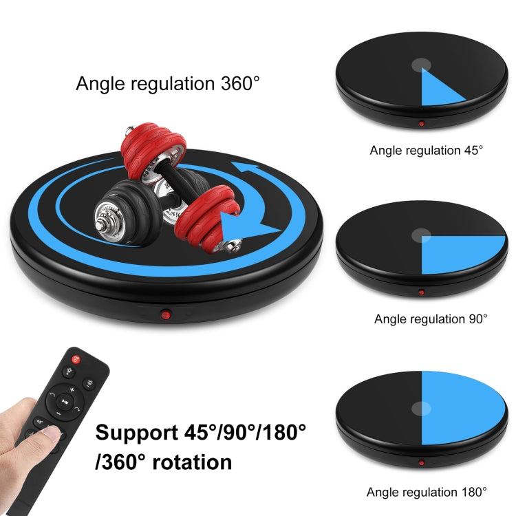 PULUZ 45cm Remote Control Adjusting Speed Rotating Turntable Display Stand, Black, Load 100kg(UK Plug) -  by PULUZ | Online Shopping UK | buy2fix