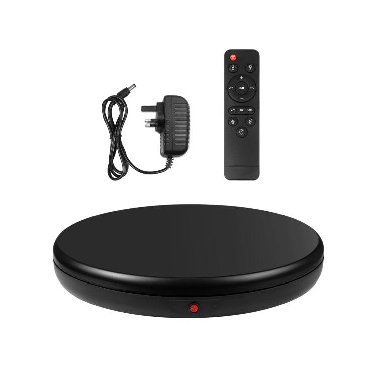 PULUZ 45cm Remote Control Adjusting Speed Rotating Turntable Display Stand, Black, Load 100kg(UK Plug) -  by PULUZ | Online Shopping UK | buy2fix