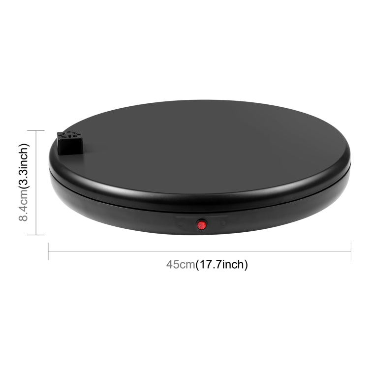 PULUZ 45cm Remote Control Adjusting Speed Rotating Turntable Display Stand with Power Socket, Black, Load 100kg(AU Plug) - Camera Accessories by PULUZ | Online Shopping UK | buy2fix