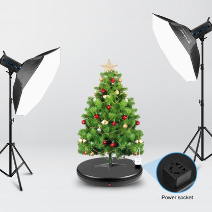 PULUZ 45cm Remote Control Adjusting Speed Rotating Turntable Display Stand with Power Socket, Black, Load 100kg(US Plug) - Camera Accessories by PULUZ | Online Shopping UK | buy2fix