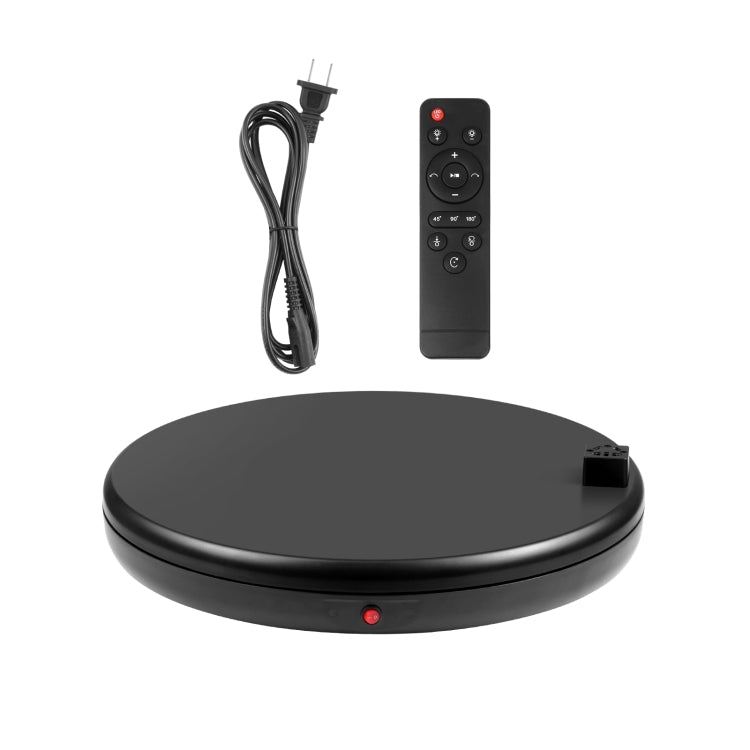 PULUZ 45cm Remote Control Adjusting Speed Rotating Turntable Display Stand with Power Socket, Black, Load 100kg(US Plug) - Camera Accessories by PULUZ | Online Shopping UK | buy2fix