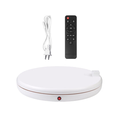 PULUZ 45cm Remote Control Adjusting Speed Rotating Turntable Display Stand with Power Socket, White, Load 100kg(US Plug) -  by PULUZ | Online Shopping UK | buy2fix