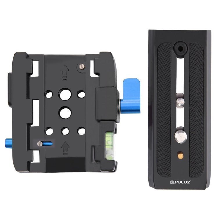 PULUZ Quick Release Clamp Adapter + Quick Release Plate for  DSLR & SLR Cameras(Black) - Camera Accessories by PULUZ | Online Shopping UK | buy2fix