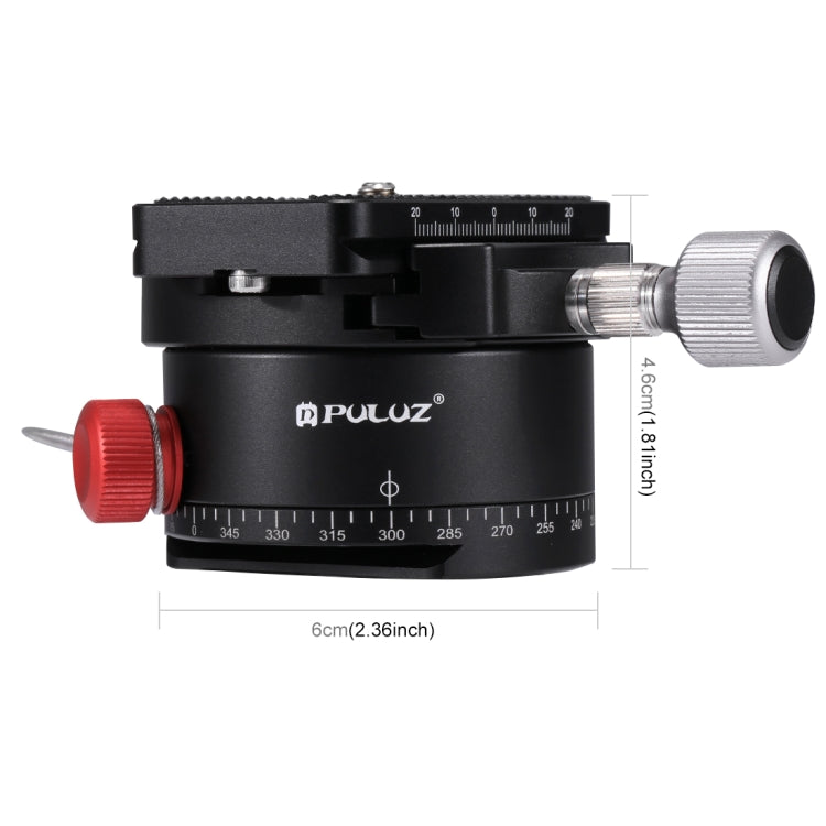 PULUZ Aluminum Alloy Panoramic Indexing Rotator Ball Head with Quick Release Plate for Camera Tripod Head - Camera Accessories by PULUZ | Online Shopping UK | buy2fix