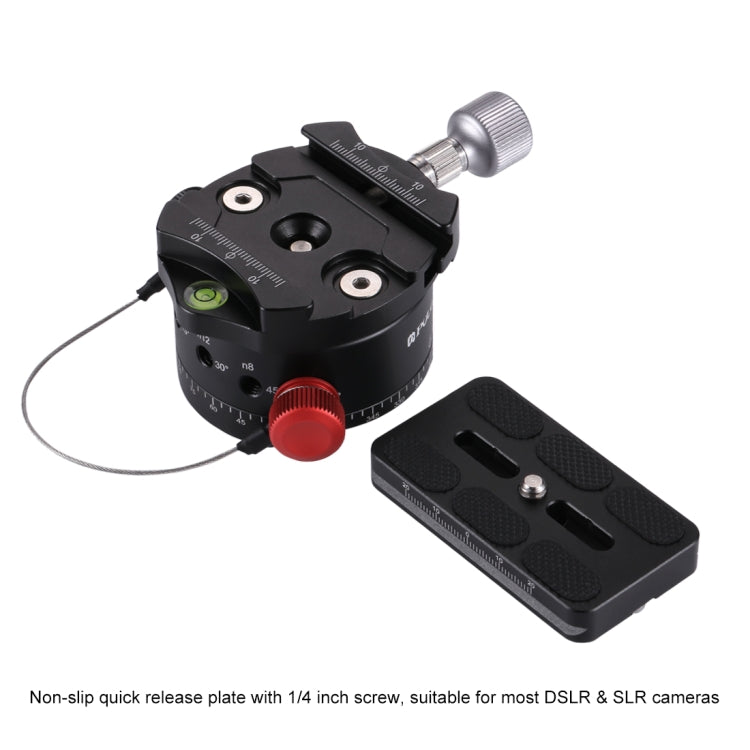 PULUZ Aluminum Alloy Panoramic Indexing Rotator Ball Head with Quick Release Plate for Camera Tripod Head - Camera Accessories by PULUZ | Online Shopping UK | buy2fix