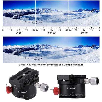 PULUZ Aluminum Alloy Panoramic Indexing Rotator Ball Head with Quick Release Plate for Camera Tripod Head - Camera Accessories by PULUZ | Online Shopping UK | buy2fix