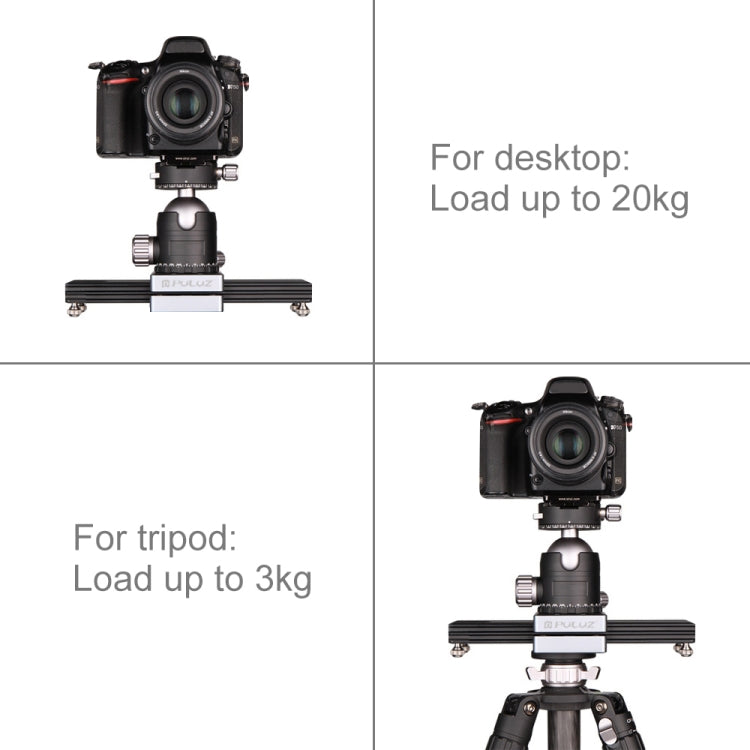 PULUZ Close-Up Shooting Desktop Fluid Drag Track Slider Aluminum Alloy Camera Video Stabilizer Rail with 1/4 inch Screw - Camera Accessories by PULUZ | Online Shopping UK | buy2fix