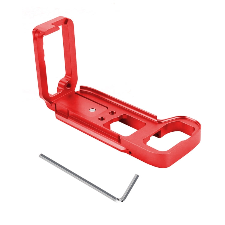PULUZ 1/4 inch Vertical Shoot Quick Release L Plate Bracket Base Holder for Sony A9 (ILCE-9) / A7 III/ A7R III(Red) - Camera Accessories by PULUZ | Online Shopping UK | buy2fix