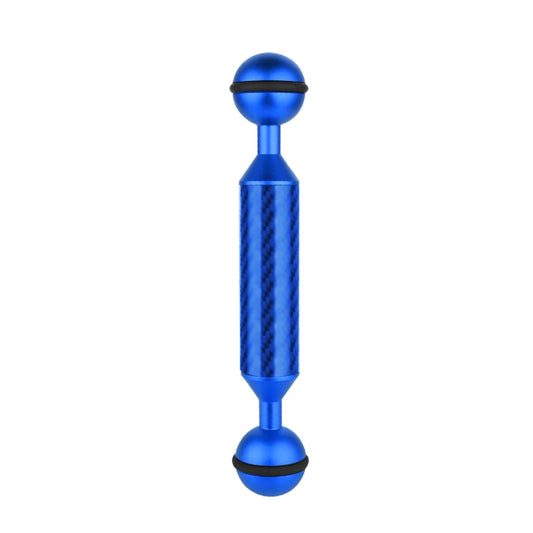 PULUZ 5 inch 13cm Length 20.8mm Diameter Dual Balls Carbon Fiber Floating Arm, Ball Diameter: 25mm(Blue) by PULUZ