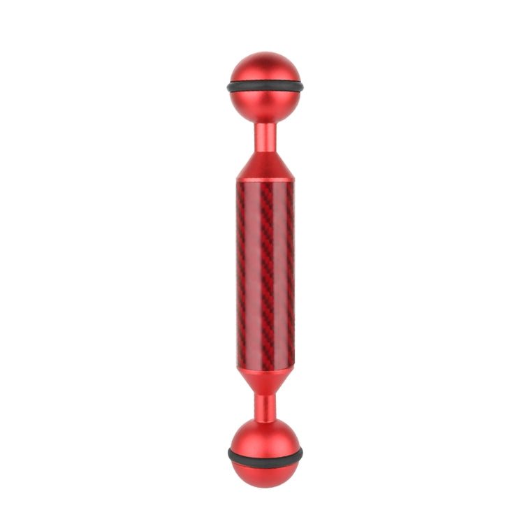 PULUZ 5 inch 13cm Length 20.8mm Diameter Dual Balls Carbon Fiber Floating Arm, Ball Diameter: 25mm(Red) by PULUZ