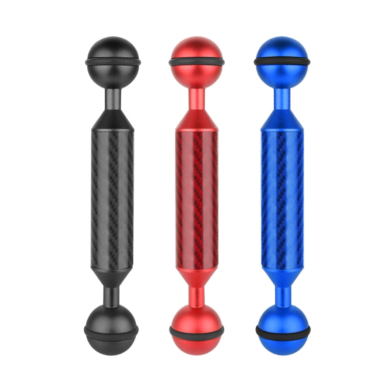 PULUZ 5 inch 13cm Length 20.8mm Diameter Dual Balls Carbon Fiber Floating Arm, Ball Diameter: 25mm(Red) by PULUZ