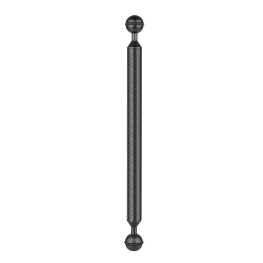 PULUZ 12 inch 30.4cm Length 20.8mm Diameter Dual Balls Carbon Fiber Floating Arm, Ball Diameter: 25mm(Black) by PULUZ