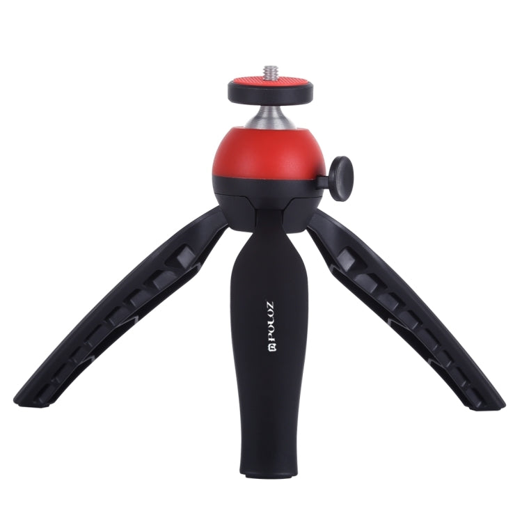 PULUZ Pocket Mini Tripod Mount with 360 Degree Ball Head for Smartphones, GoPro, DSLR Cameras(Red) - Camera Accessories by PULUZ | Online Shopping UK | buy2fix
