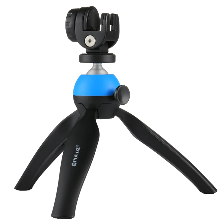 PULUZ Pocket Mini Tripod Mount with 360 Degree Ball Head & Phone Clamp for Smartphones(Blue) - Camera Accessories by PULUZ | Online Shopping UK | buy2fix