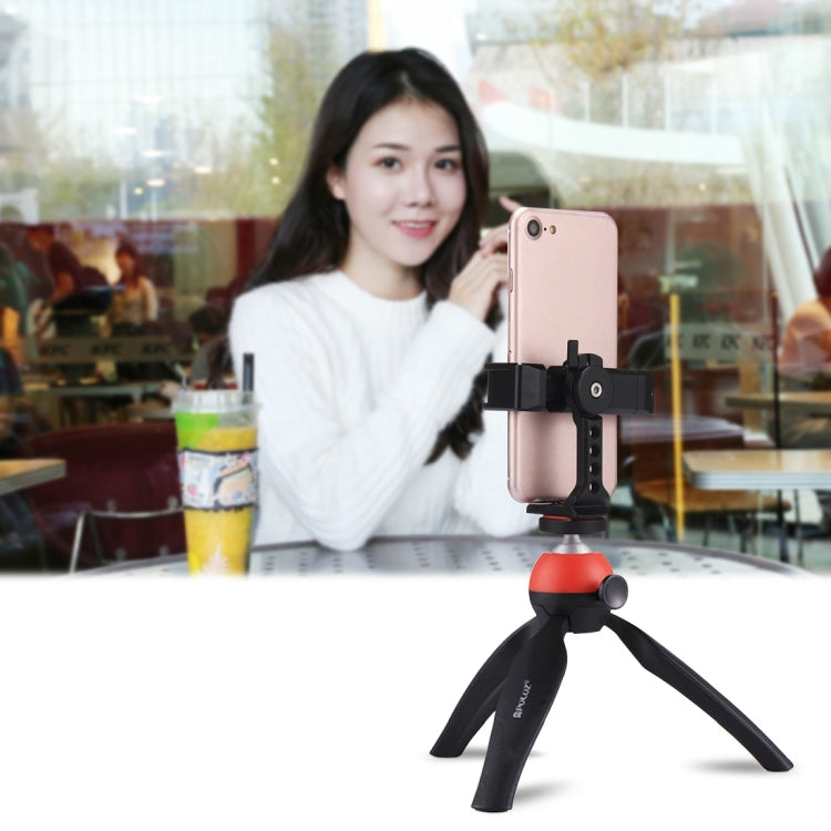 PULUZ 360 Degree Rotating Universal Horizontal Vertical Shooting Phone Metal Clamp Holder Bracket, For iPhone, Galaxy, Huawei, Xiaomi, Sony, HTC, Google and other Smartphones - Desktop Holder by PULUZ | Online Shopping UK | buy2fix