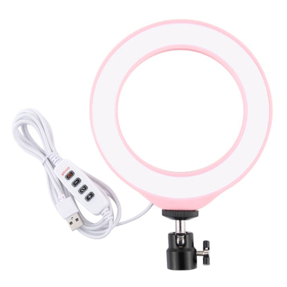 PULUZ 6.2 inch 16cm USB 3 Modes Dimmable LED Ring Vlogging Photography Video Lights with Tripod Ball Head(Pink) - Consumer Electronics by PULUZ | Online Shopping UK | buy2fix