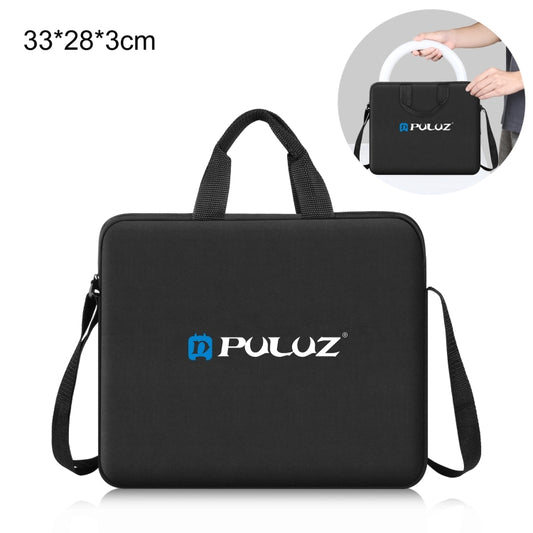 PULUZ 10 inch Ring LED Lights Portable Zipper Storage Bag Shoulder Handbags, Size: 33cm x 28cm x 3cm (Black) - Strap Satchel by PULUZ | Online Shopping UK | buy2fix