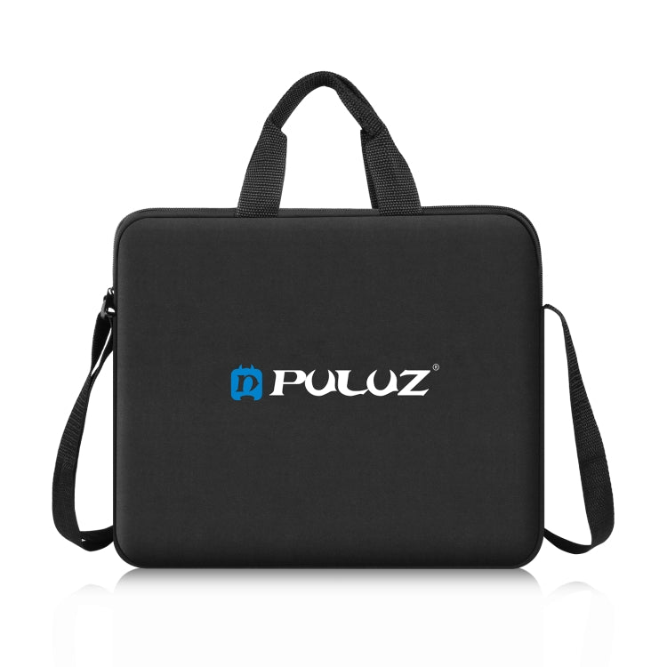 PULUZ 10 inch Ring LED Lights Portable Zipper Storage Bag Shoulder Handbags, Size: 33cm x 28cm x 3cm (Black) - Strap Satchel by PULUZ | Online Shopping UK | buy2fix